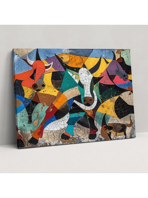 Popcas Pablo Picasso Stil Kanvas Tablo - Duvar Dekorasyonu Ev Dekorasyonu