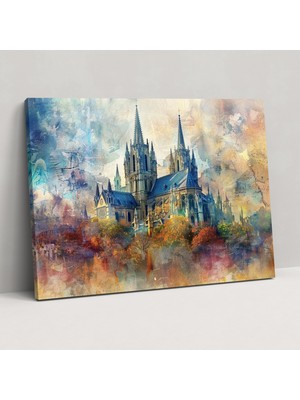 Popcas Claude Monet Rouen Katedrali Kanvas Tablo - Claude Monet Kanvas Duvar Sanatı Duvar Sanatı