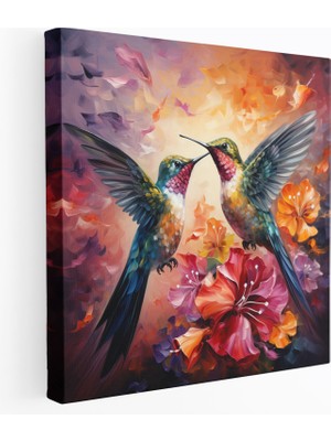 Popcas Öpücük Kanvas Tablo - Doğadan Ilham Alan Canlı Ressamlik Ev Dekorasyonu