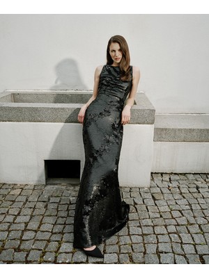 Payetli Maksi Elbise IS1250002290001