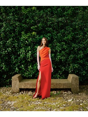 Kuşaklı Colorblock Elbise IS1250002297034