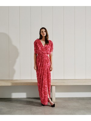 Payetli Şifon Elbise IS1250002295004