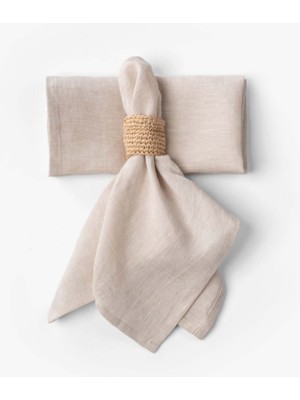 Lona 2'li Keten Kumaş Servis Sunum Peçetesi 45X45