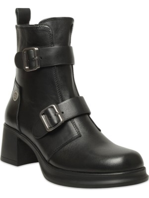 Mammamia D25KB-8570 Günlük Topuklu Siyah Kadın Bot