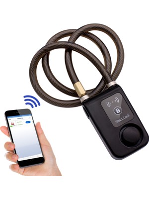 Upway Hırsızlığa Karşı Anahtarsız Telefon Kontrollü Alarmlı Padlock Kilit Paslanmaz Çelik Malzeme ile Güvenli Koruma