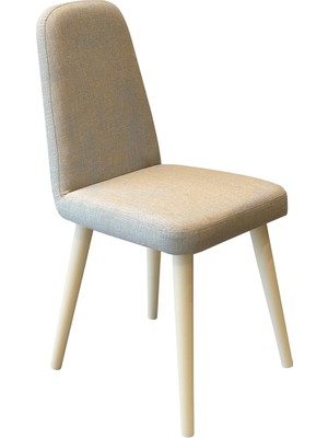 Rabi Mobilya Miora Mini Sandalye Krem Krem 2'li Set