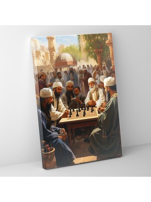 Popcas Satranç Turnuvası Kanvas Tablo - Ev Dekorasyonu ve Duvar Sanatı