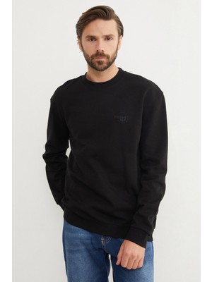 Original Raw Kabartma Baskılı Sweatshirt