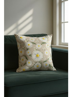 Duck Papatya Kırlent Kılıfı Bej 40X40