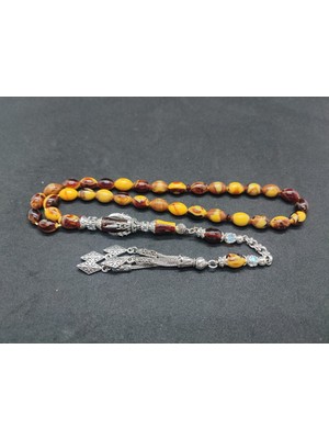 Zeyn Usta Eseri Imame Gümüş Nakkaş Pençe Model Sıkma Kehribar Sertifikalı 8400