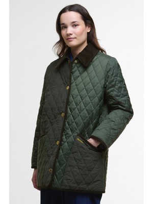 Barbour Meryl Kapitone Ceket OL74 Olive/ancient Tartan