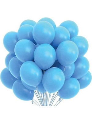 Star Açık Mavi Pastel Balon 30 Adet