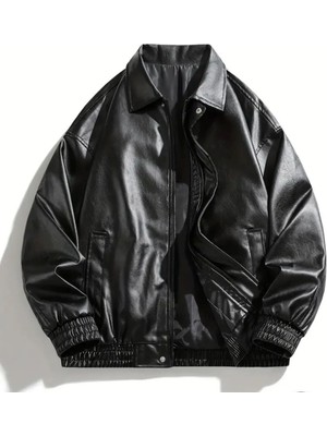 Oversize Unisex Vintage Deri Ceket