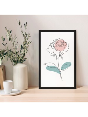 1 Adet Antrasit Mdf Zeminli Lacivert Spiral Mdf Çerçeve Görünümlü Mdf Tablo