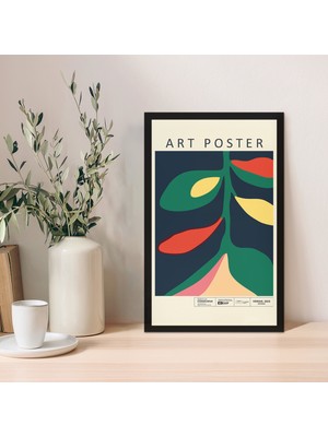 1 Adet Mavi Mdf Zeminli Bronz Geometrik Mdf Çerçeve Görünümlü Mdf Tablo