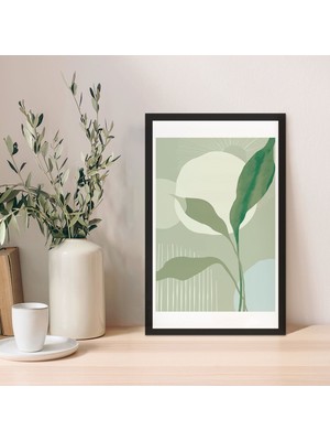 1 Adet Antrasit Mdf Zeminli Açık Bej Spiral Mdf Çerçeve Görünümlü Mdf Tablo