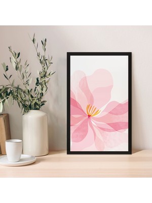 1 Adet Lacivert Mdf Zeminli Açık Bej Dalgalar Mdf Çerçeve Görünümlü Mdf Tablo