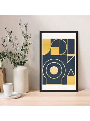 1 Adet Mdf Zeminli Bronz Dalgalar Mdf Çerçeve Görünümlü Mdf Tablo