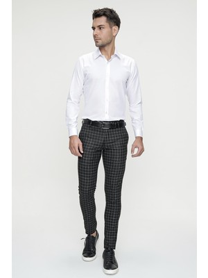 P 1083 Slim Fit Siyah Spor Pantolon