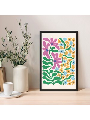 Modern Tablo Zeminli Açık Bej Geometrik Tablo