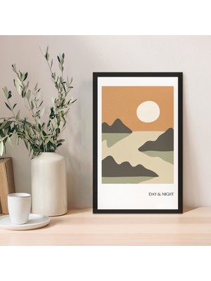 1 Adet Dekoratif Mdf Zeminli Gümüş Soyut Mdf Çerçeve Görünümlü Mdf Tablo