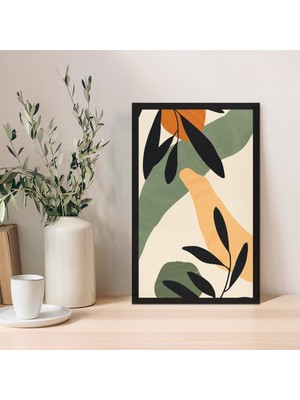 Modern Tablo Zeminli Lacivert Minimal Tablo