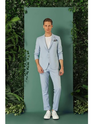 Efor Erkek Comfort Fit Yan Cep Beli Lastikli Esnek Pamuk Mavi Jogger Pantolon P 1143