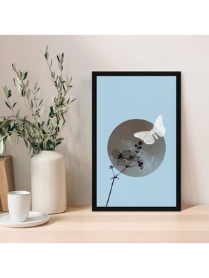 1 Adet Krem Mdf Zeminli Altın Geometrik Mdf Çerçeve Görünümlü Mdf Tablo