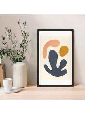 1 Adet Bej Mdf Zeminli Altın Spiral Mdf Çerçeve Görünümlü Mdf Tablo