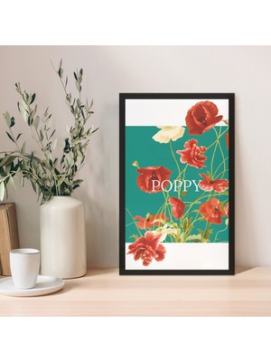 1 Adet Siyah Mdf Zeminli Koyu Gri Minimal Mdf Çerçeve Görünümlü Mdf Tablo