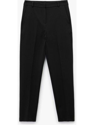 Yüksek Bel Slim Fit Cigarette Kumaş Pantolon
