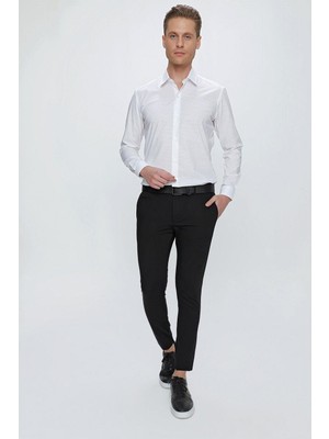 P 1077 Slim Fit Siyah Spor Pantolon