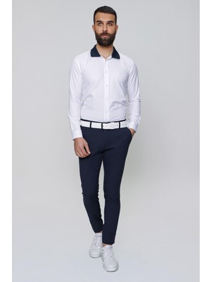 Efor Erkek Slim Fit Yan Cep Esnek Pamuklu Casual Lacivert Pantolon P 1088