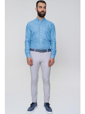 Efor Erkek Slim Fit Yan Cep Esnek Pamuklu Casual Gri Pantolon P 1088