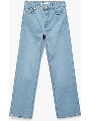 Normal Bel Düz Paça Jean Pantolon - Longer Straight Fit Jeans