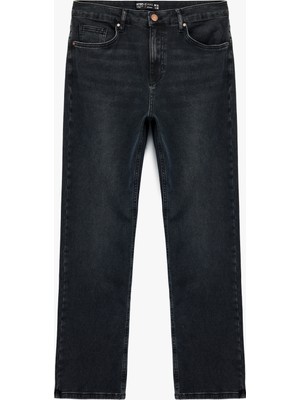 Normal Bel Pamuklu Straight Fit Jean Pantolon - Mark Jean