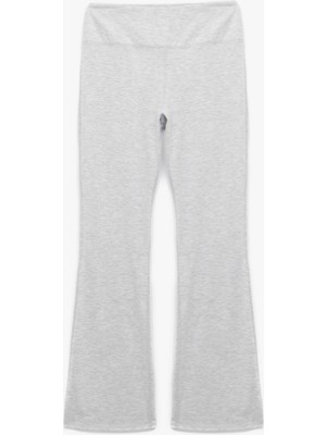 Yüksek Bel Slim Fit Ispanyol Paça Spor Tayt