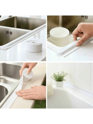 Pratik 145 gr Beyaz Su Sızdırmaz Lavabo Kenar Bandı (3.2m) ( Lisinya )