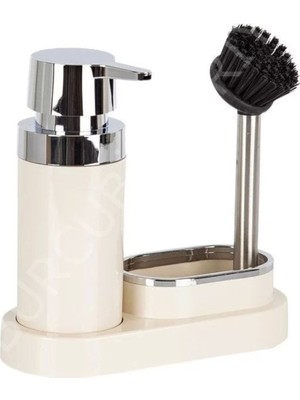 Bej Renkli Sıvı Sabunluk, Estetik ve Kullanışlı, Pratik Temizlik Aksesuarı