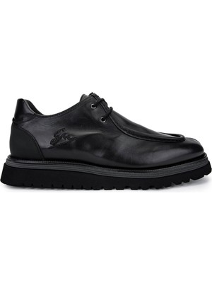 Giampiero Nicola Erkek Hakiki Deri Siyah Casual Ayakkabı 664 D43469A Erk Ayk SK25-26 Nero