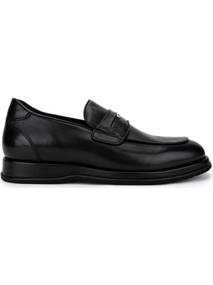 Giampiero Nicola Erkek Hakiki Deri Siyah Casual Ayakkabı 664 B43684A Erk Ayk SK25-26 Nero