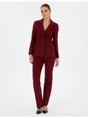 Pierre Cardin Kadın Vişne Flare Fit Kumaş Pantolon 50310395-VR223