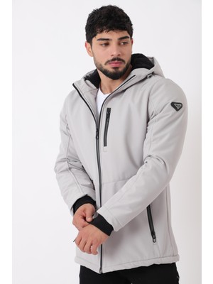 Uzay Kapüşonlu Içi Kürklü Softshell Kışlık Mont Pldp 3010_50454