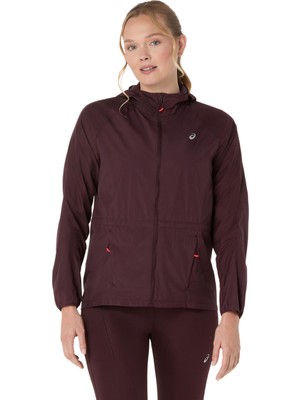 Asics Road Packable Jacket Kadın Bordo Ceket 2012D076-600
