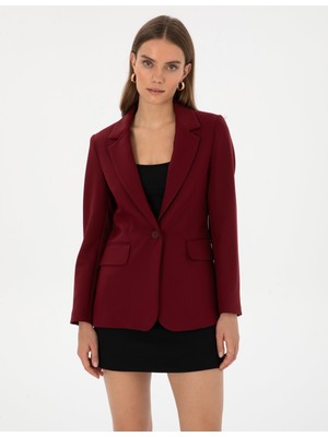 Pierre Cardin Kadın Vişne Slim Fit Ceket 50310125-VR223