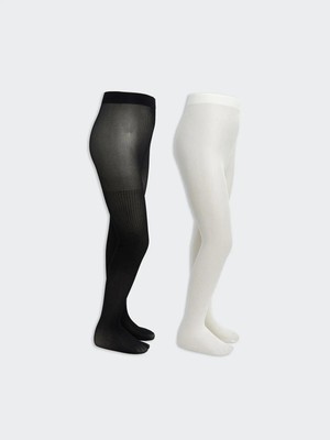 Kız Çocuk Ince Külotlu Çorap 2'li  (W5)