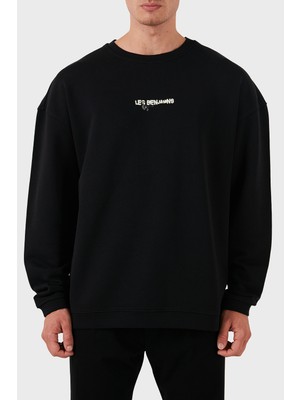 Les Benjamins Pamuklu Logolu Regular Fit Bisiklet Yaka Sweat Erkek Sweat LB24FWEAPMUSW