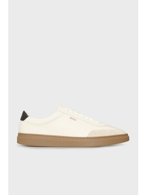 Boss Logolu Deri Süet Detaylı Sneaker Ayakkabı Erkek Ayakkabı 50552852 122