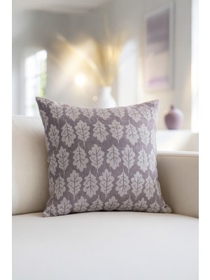 Duck Yaprak Kırlent Kılıfı Lila 40X40