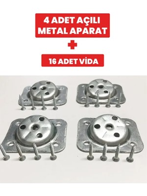 4 Adet Metal Sehpa ve Ahşap Ayak Bağlantı Aparatı Açılı Ayak Aparatı Zigon Sehpa Masa Koltuk Puf Mas